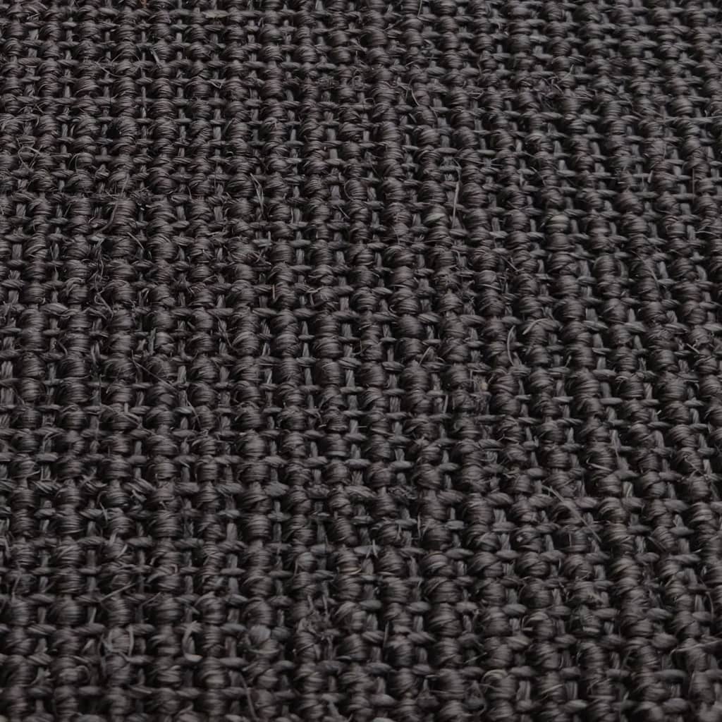 Tapis Sisal naturel 80x250 cm Noir - Xios Store SNC