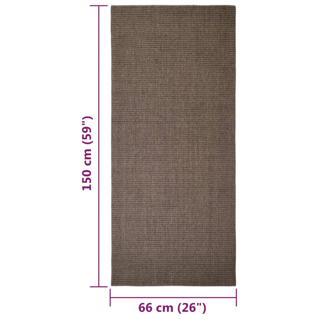 Tapis Sisal naturel 66x150 cm Marron - Xios Store SNC