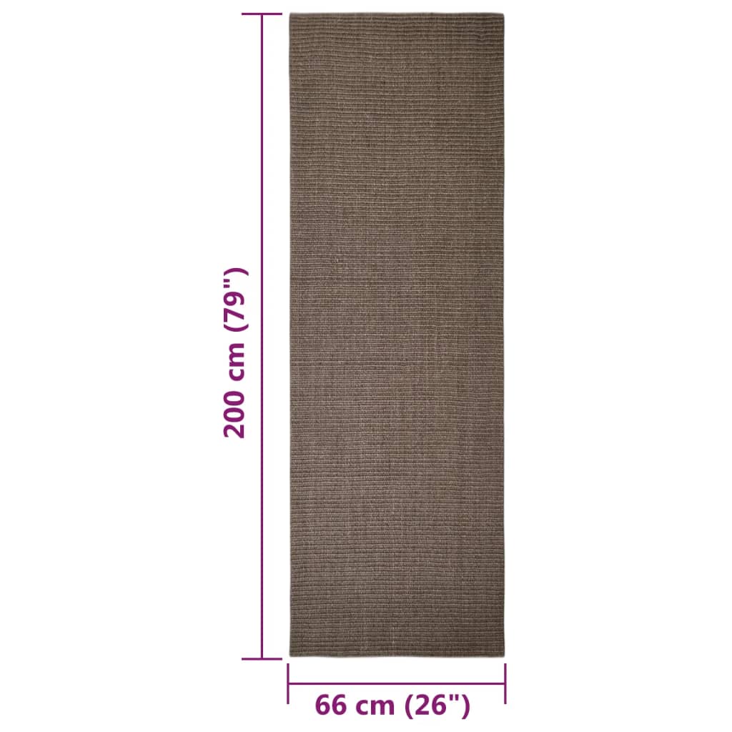 Tapis Sisal naturel 66x200 cm Marron - Xios Store SNC