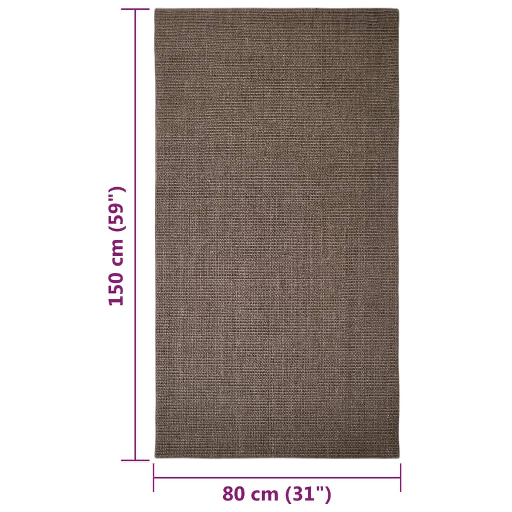 Tapis Sisal naturel 80x150 cm Marron - Xios Store SNC