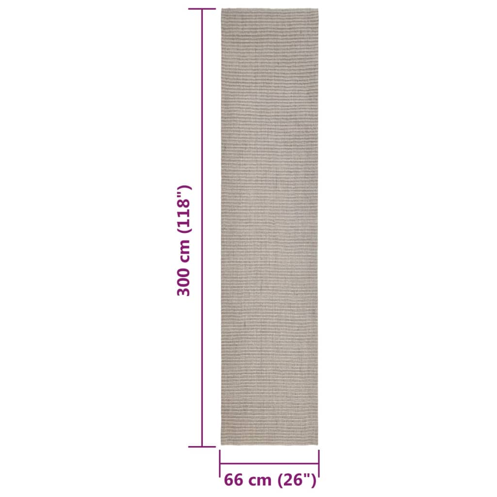 Tapis Sisal naturel 66x300 cm Sableux - Xios Store SNC