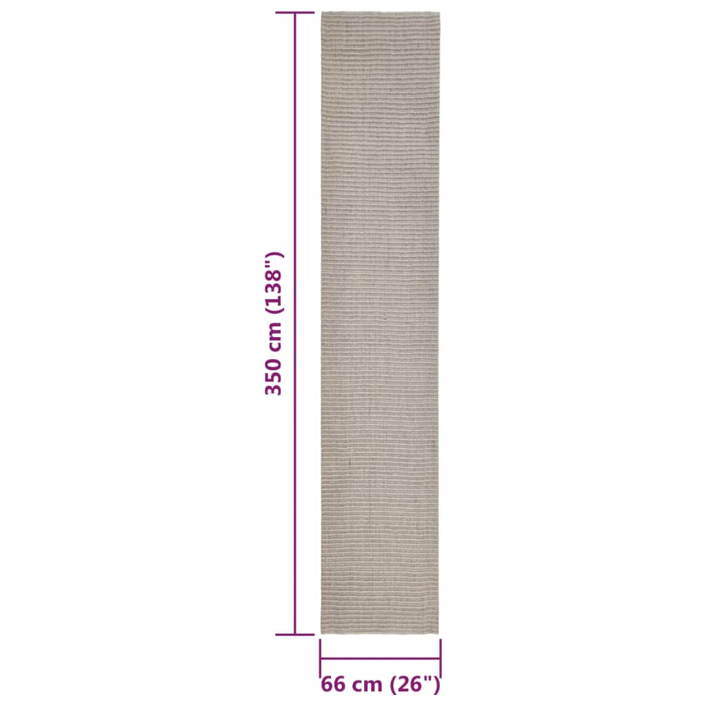 Tapis Sisal naturel 66x350 cm Sableux - Xios Store SNC