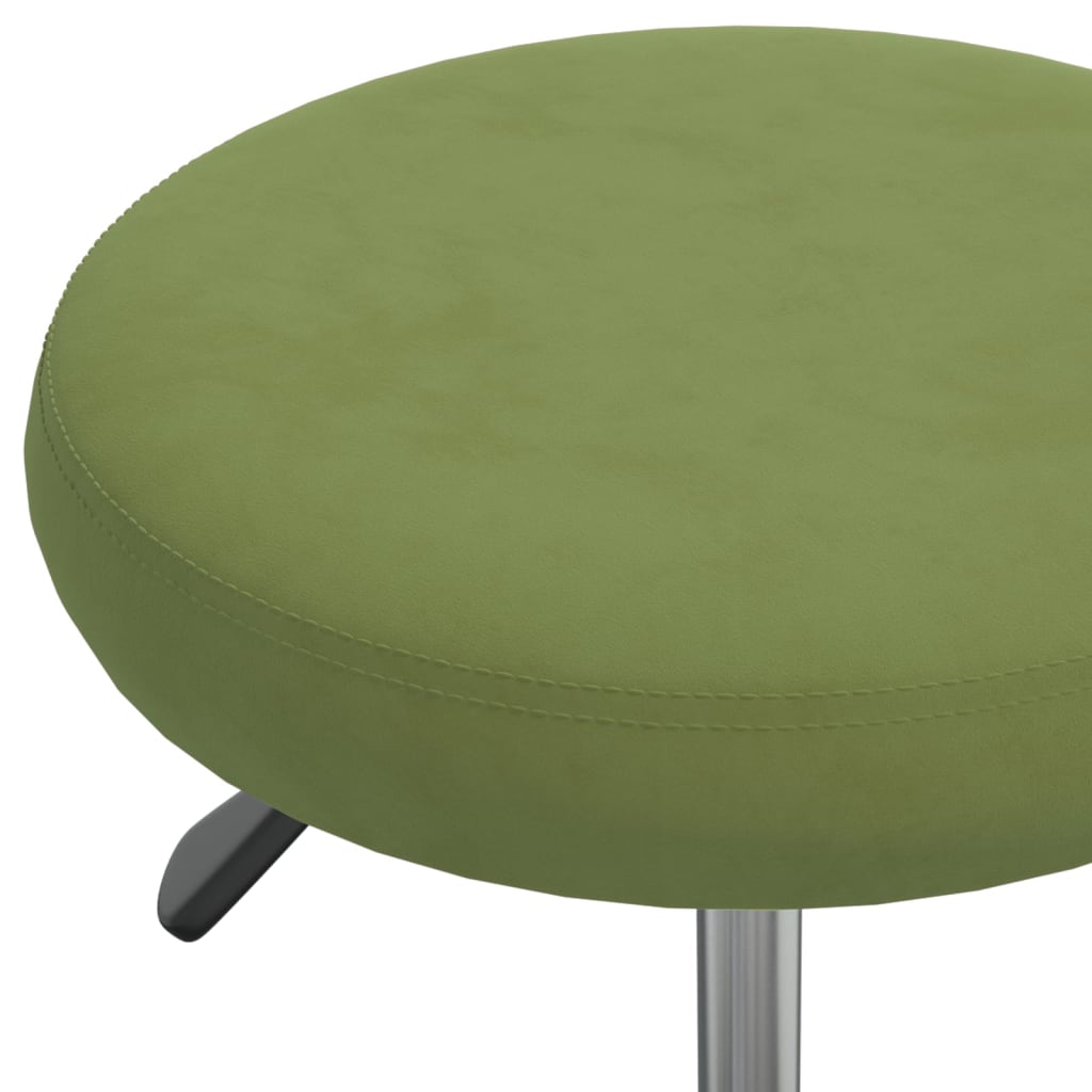 Chaise de salle à manger Vert clair Velours Chaises de cuisine vidaXL   