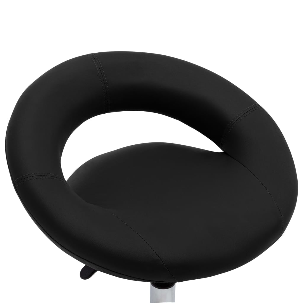 Chaise pivotante à manger Noir Similicuir Chaises de cuisine vidaXL   