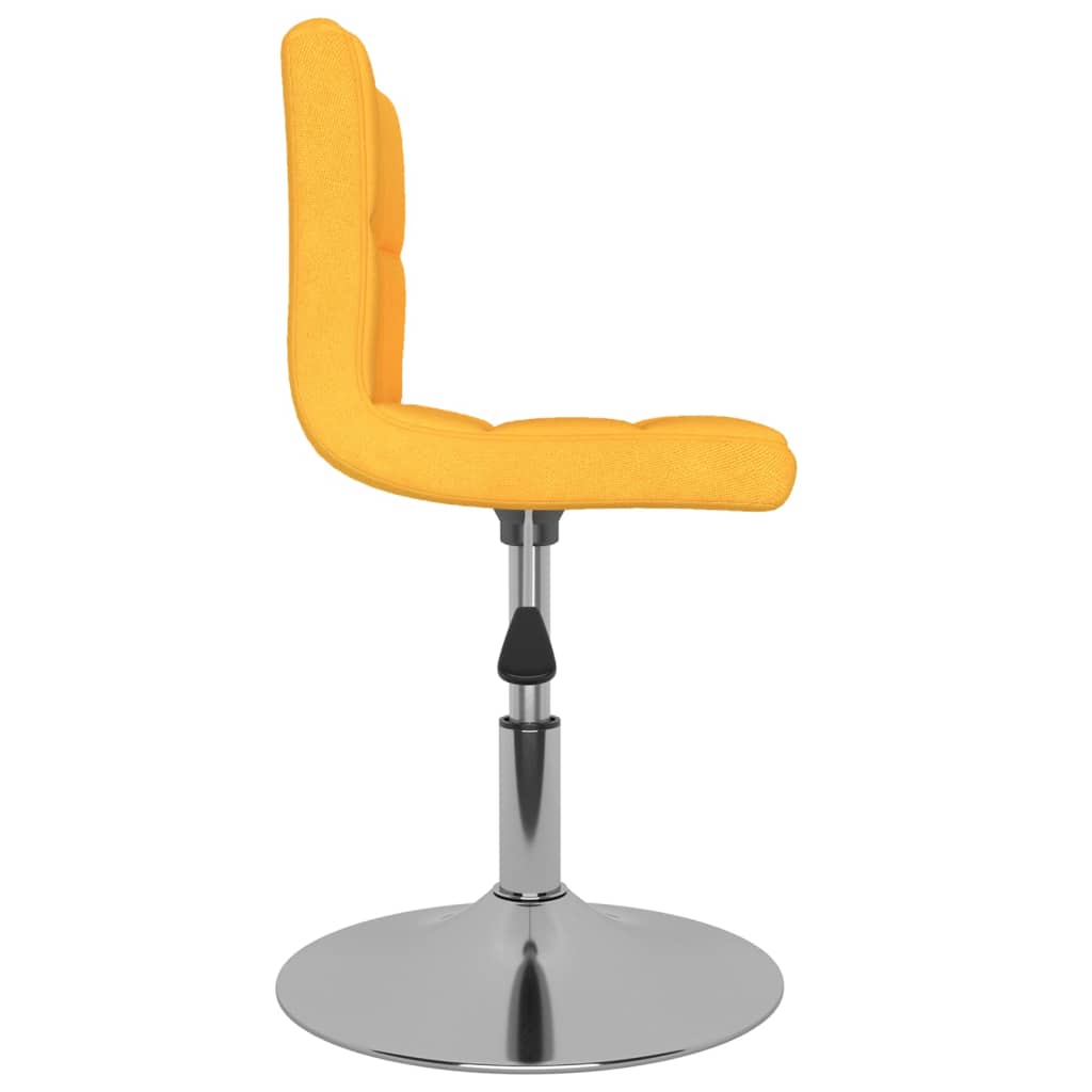 Chaises pivotantes à manger lot de 4 jaune tissu Chaises de cuisine vidaXL