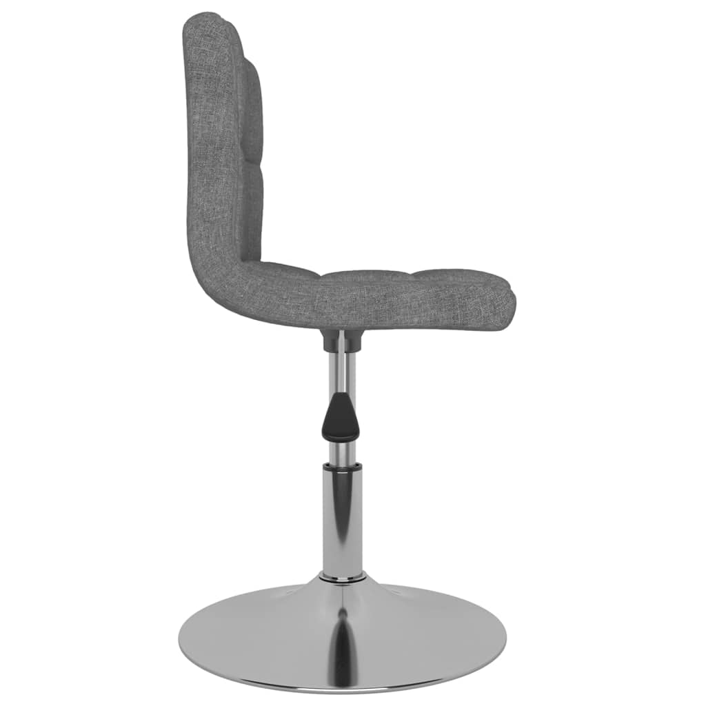 Chaise pivotante à manger Gris clair Tissu Chaises de cuisine vidaXL