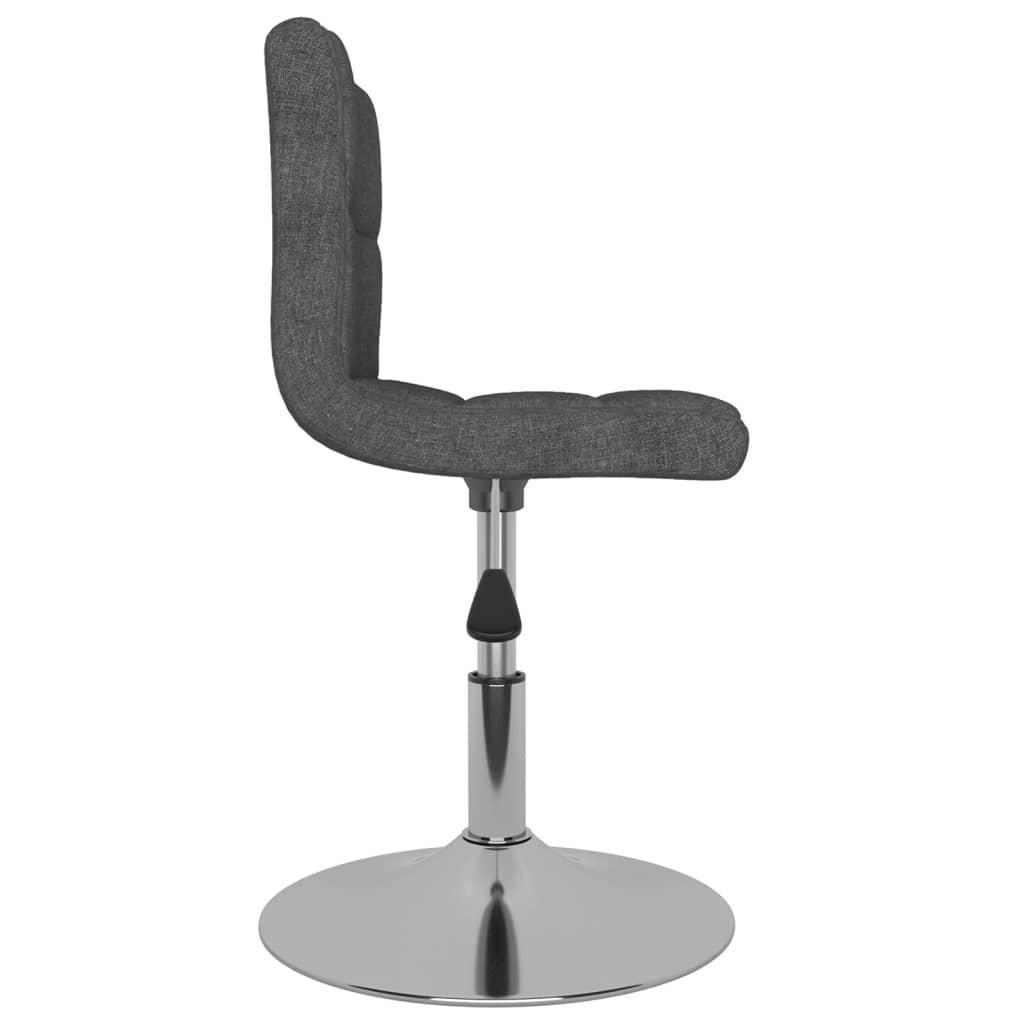 Chaise pivotante à manger Gris foncé Tissu Chaises de cuisine vidaXL