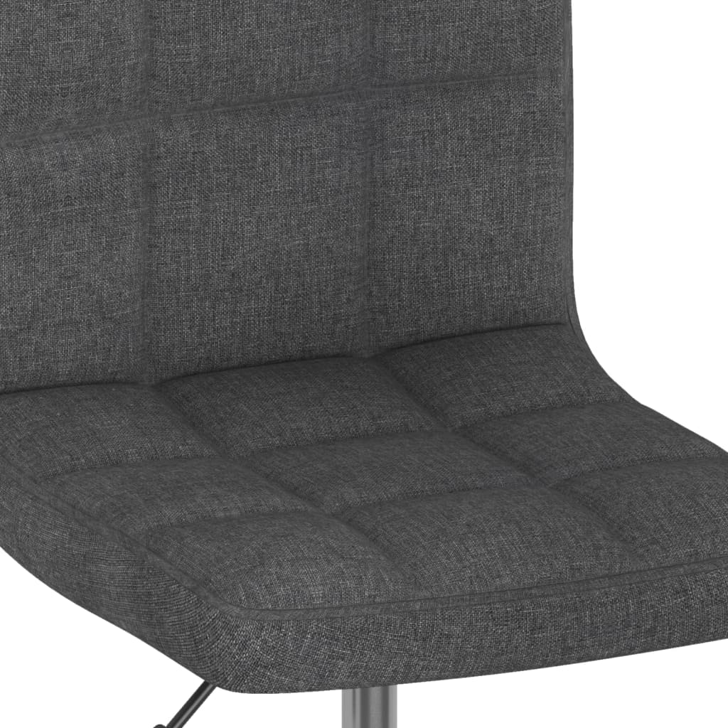 Chaise pivotante à manger Gris foncé Tissu Chaises de cuisine vidaXL