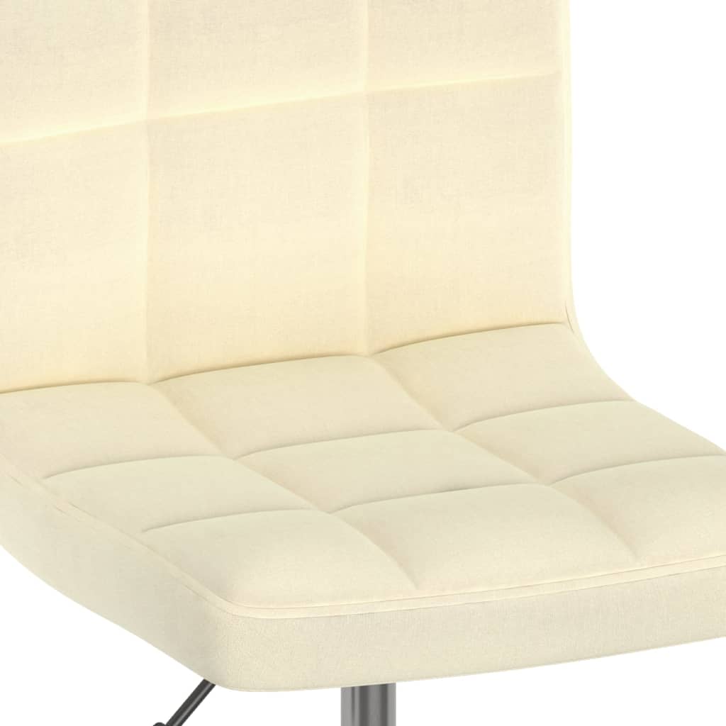 Chaise pivotante de salle à manger Crème Tissu Chaises de cuisine vidaXL