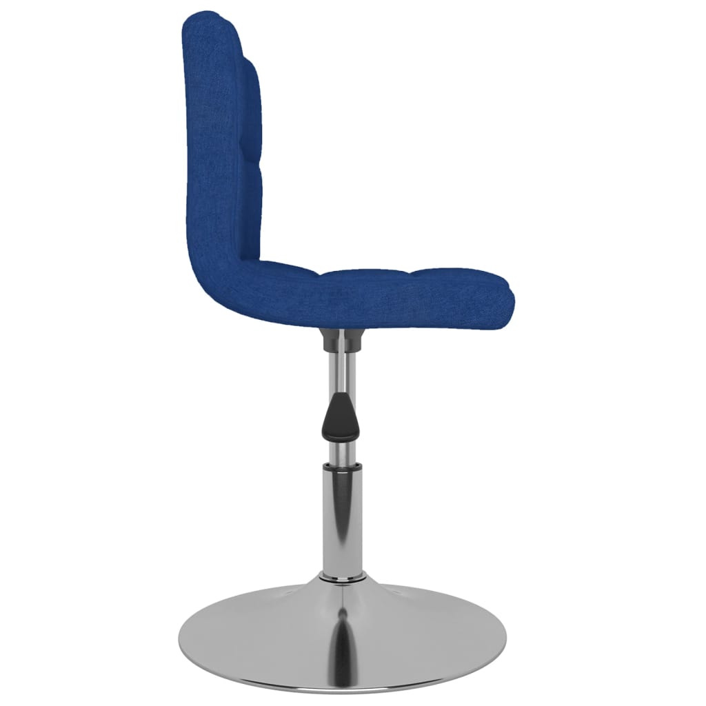 Chaise pivotante de salle à manger Bleu Tissu Chaises de cuisine vidaXL