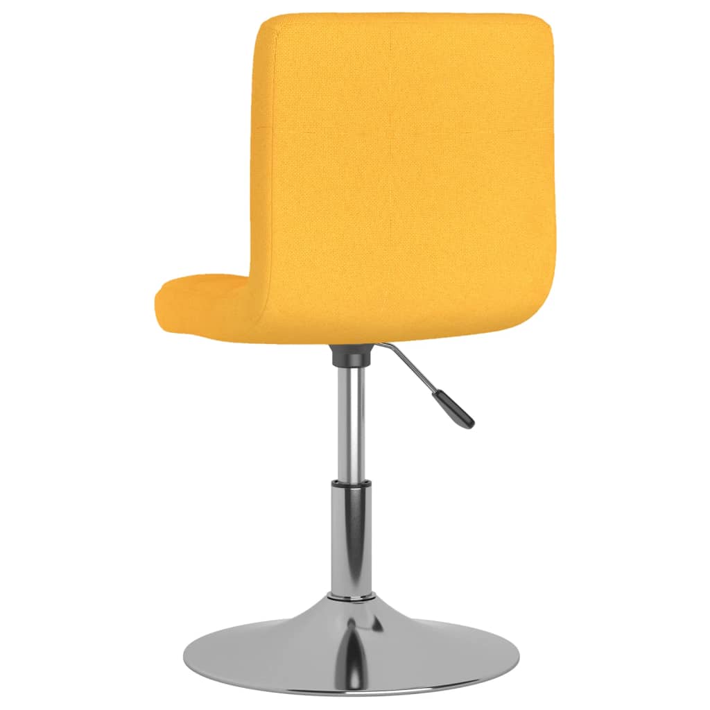 Chaise pivotante de salle à manger Jaune Tissu Chaises de cuisine vidaXL