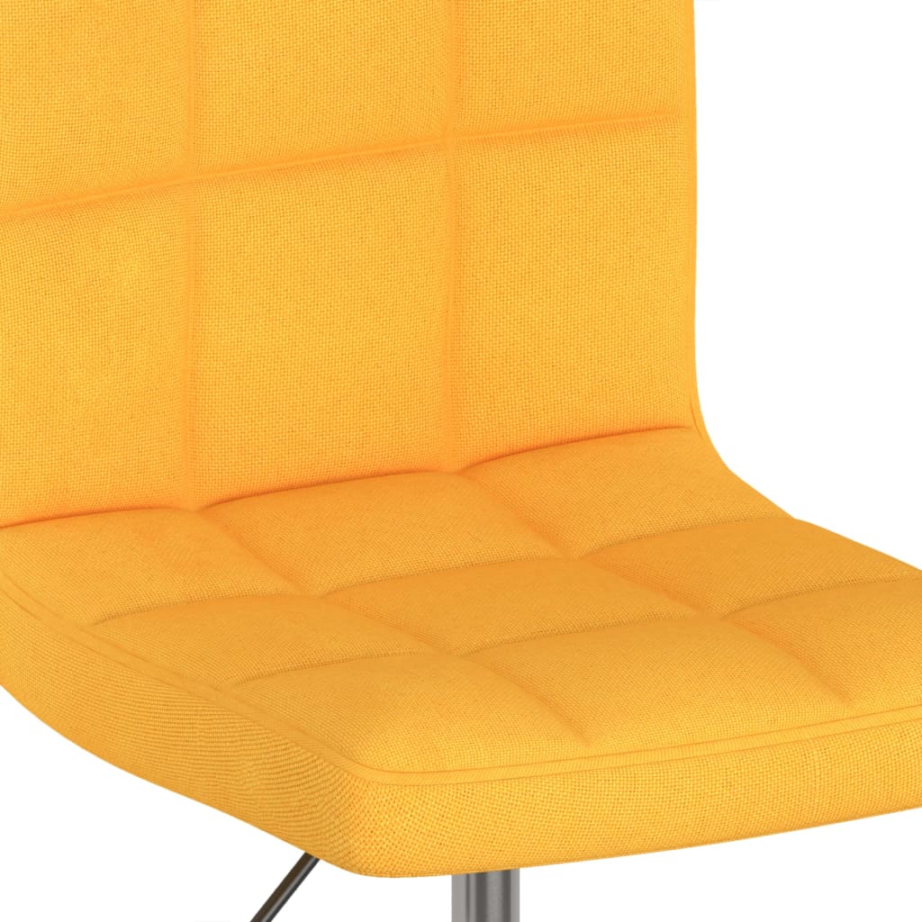 Chaise pivotante de salle à manger Jaune Tissu Chaises de cuisine vidaXL