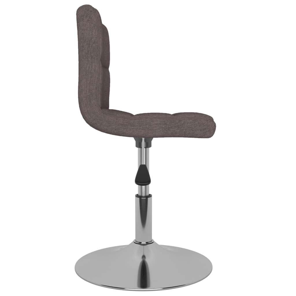 Chaise pivotante de salle à manger Taupe Tissu Chaises de cuisine vidaXL