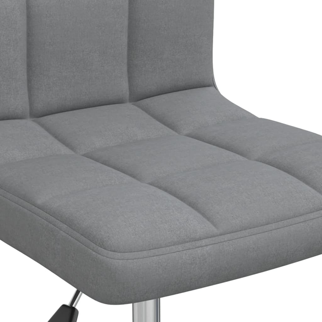 Chaise pivotante de salle à manger Gris clair Tissu Chaises de cuisine vidaXL