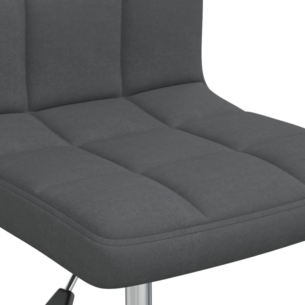 Chaise pivotante de salle à manger Gris foncé Tissu Chaises de cuisine vidaXL