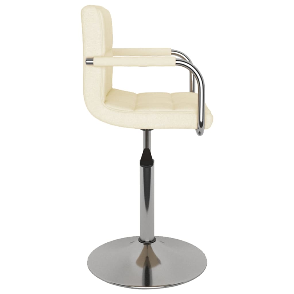 Chaise de salle à manger Crème Tissu Chaises de cuisine vidaXL