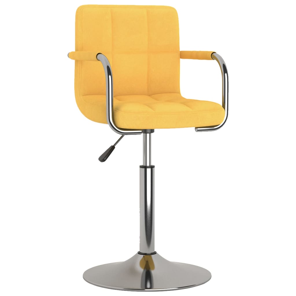 Chaise de salle à manger Jaune Tissu Chaises de cuisine vidaXL