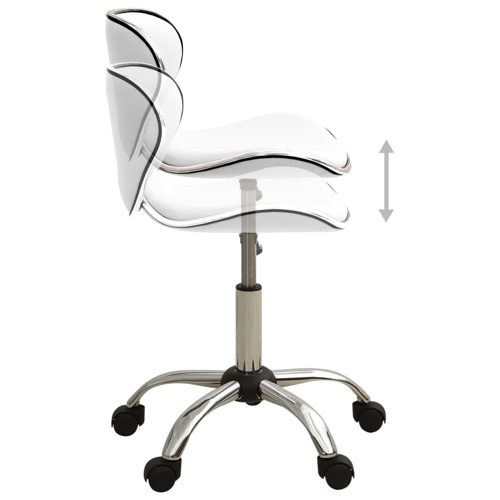 Chaise de bureau Blanc Similicuir Chaises de bureau vidaXL   