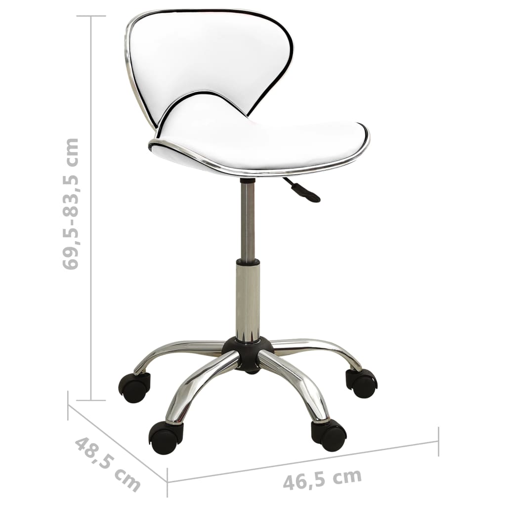 Chaise de bureau Blanc Similicuir Chaises de bureau vidaXL   