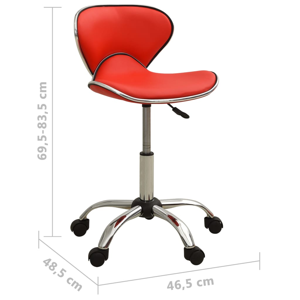 Chaise de bureau Rouge Similicuir Chaises de bureau vidaXL   