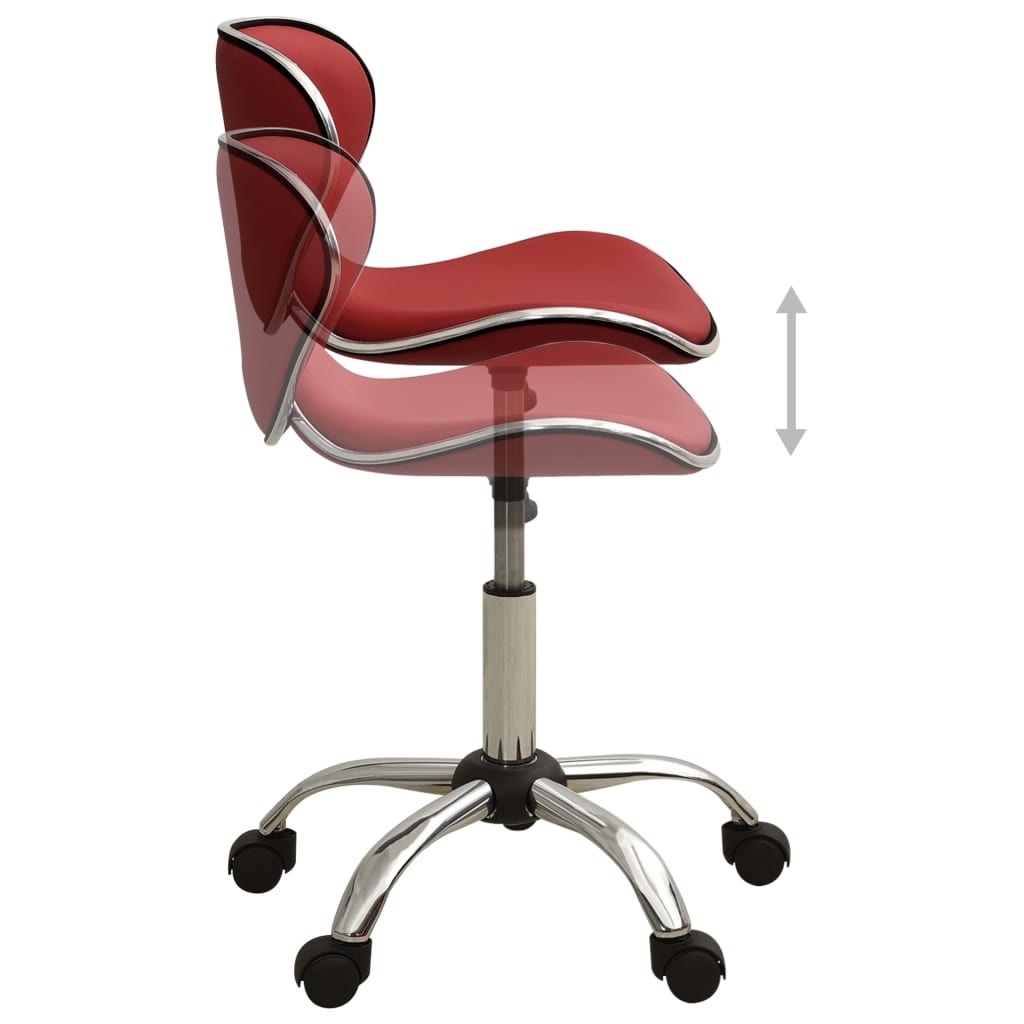 Chaise de bureau Rouge bordeaux Similicuir Chaises de bureau vidaXL   