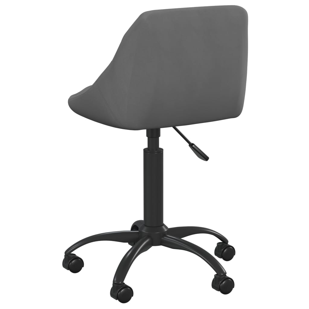 Chaise de bureau Gris foncé Velours Chaises de bureau vidaXL