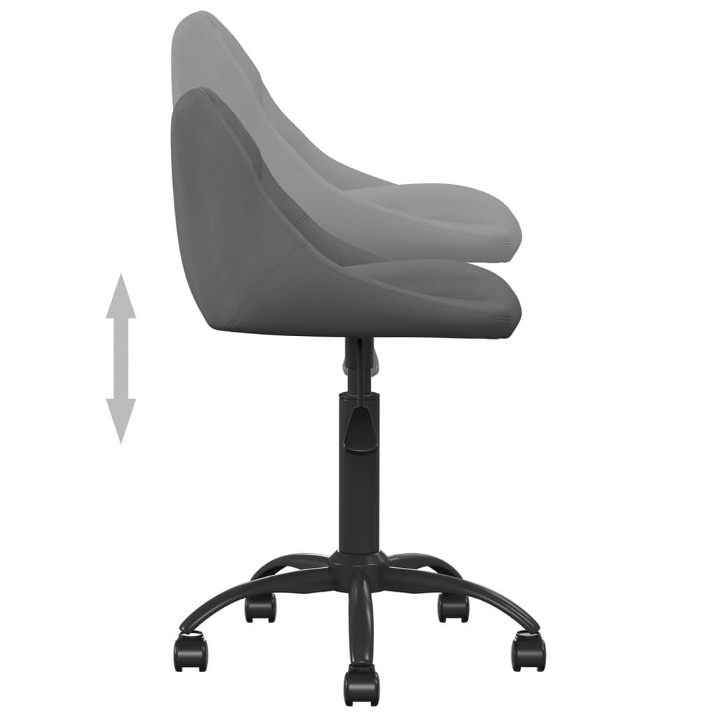 Chaise de bureau Gris foncé Velours Chaises de bureau vidaXL