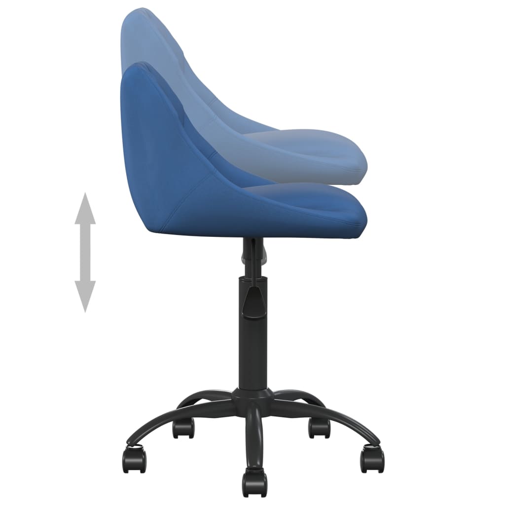 Chaise de bureau Bleu Velours Chaises de bureau vidaXL