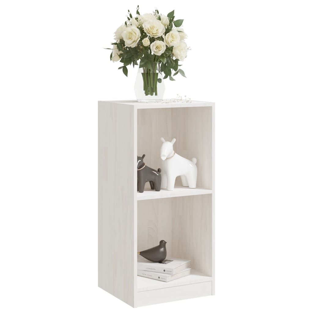 Armoire d'appoint Blanc 35,5x33,5x76 cm Bois de pin massif Casiers & armoires de rangement vidaXL   