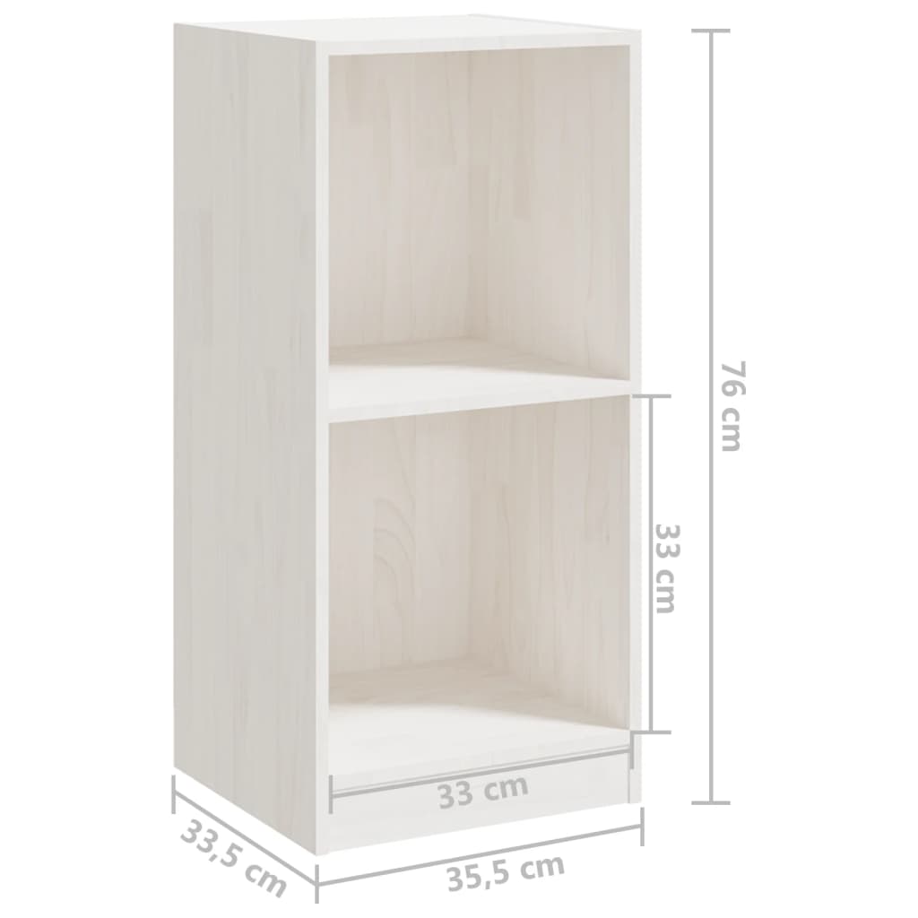 Armoire d'appoint Blanc 35,5x33,5x76 cm Bois de pin massif Casiers & armoires de rangement vidaXL   