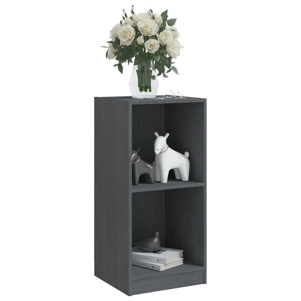 Armoire d'appoint Gris 35,5x33,5x76 cm Bois de pin massif Casiers & armoires de rangement vidaXL   