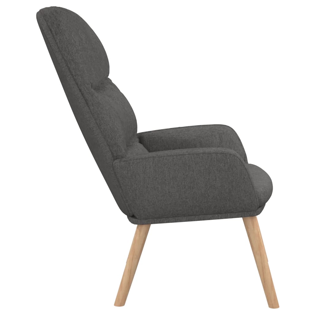 Chaise de relaxation Gris foncé Tissu Fauteuils vidaXL   