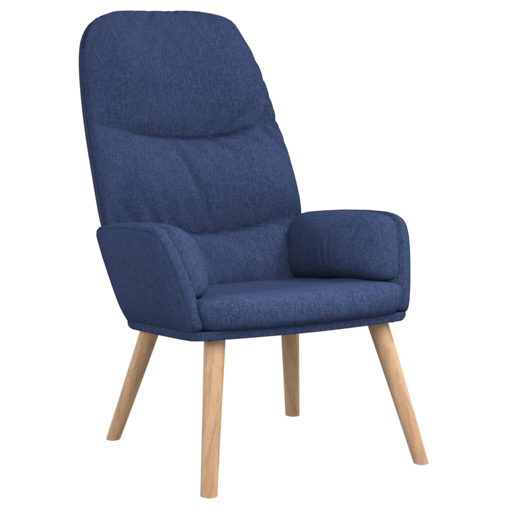 Chaise de relaxation Bleu Tissu Fauteuils vidaXL   