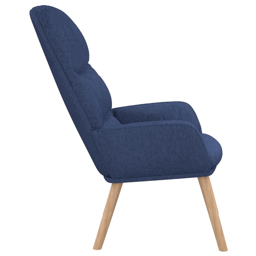 Chaise de relaxation Bleu Tissu Fauteuils vidaXL   