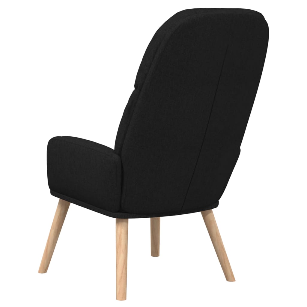 Chaise de relaxation Noir Tissu Fauteuils vidaXL   