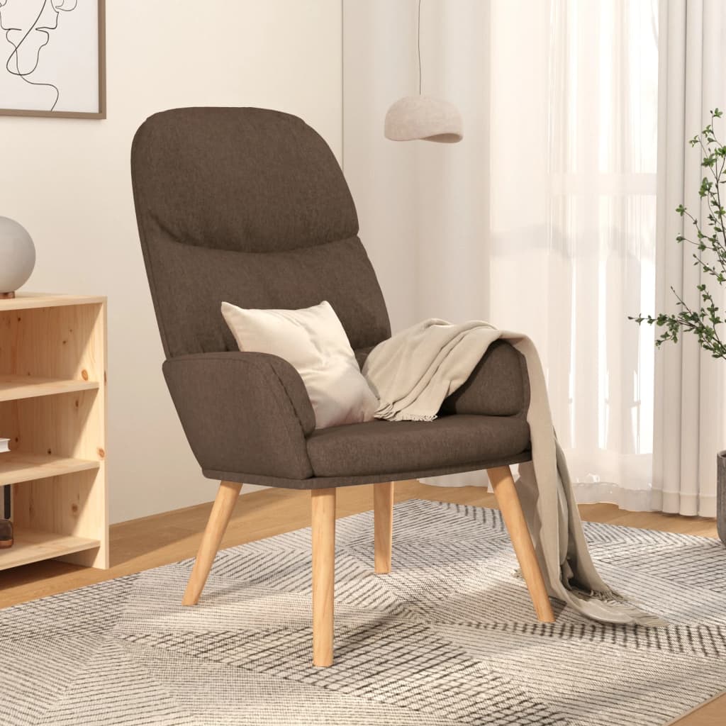 Chaise de relaxation Taupe Tissu Fauteuils vidaXL   