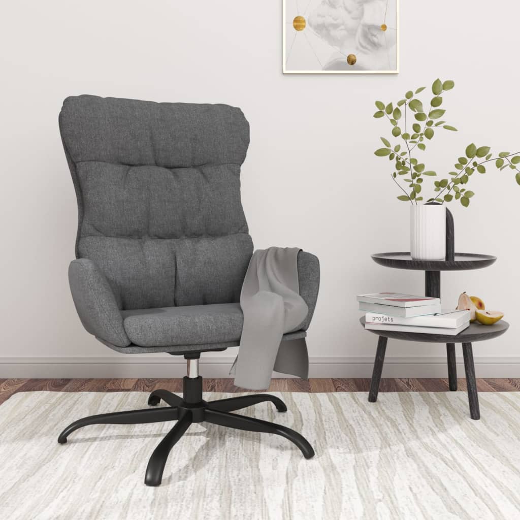 Chaise de relaxation Gris clair Tissu