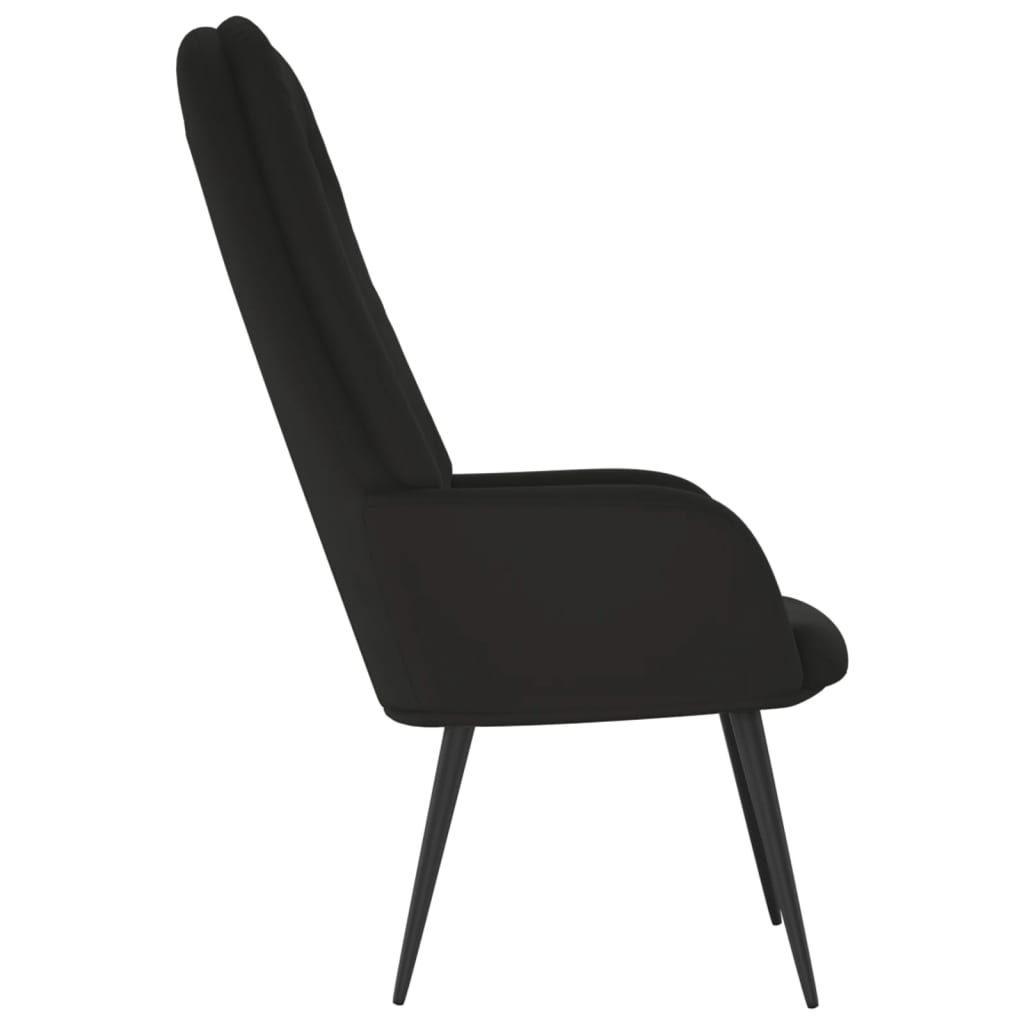 Chaise de relaxation Noir Velours