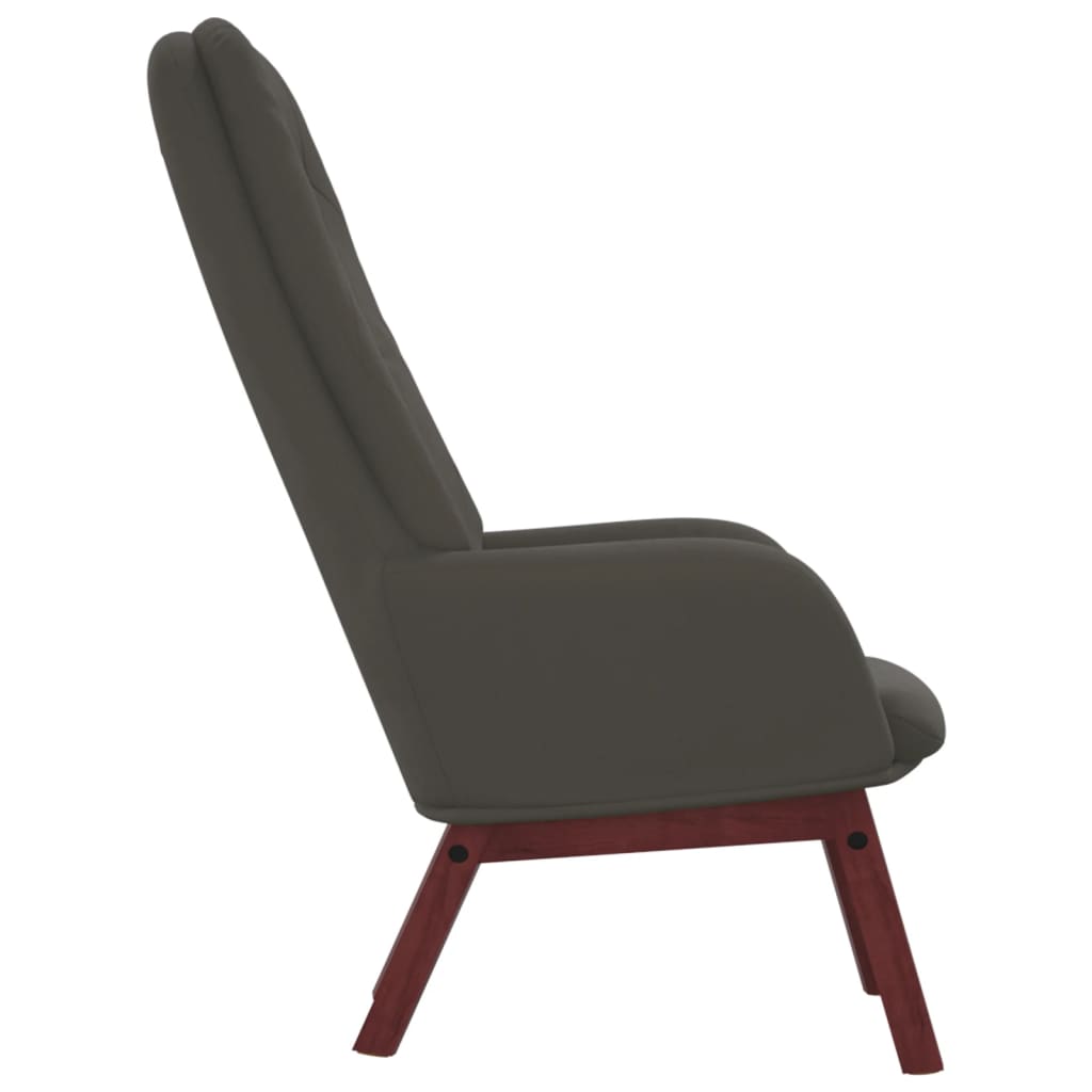 Chaise de relaxation Gris foncé Velours