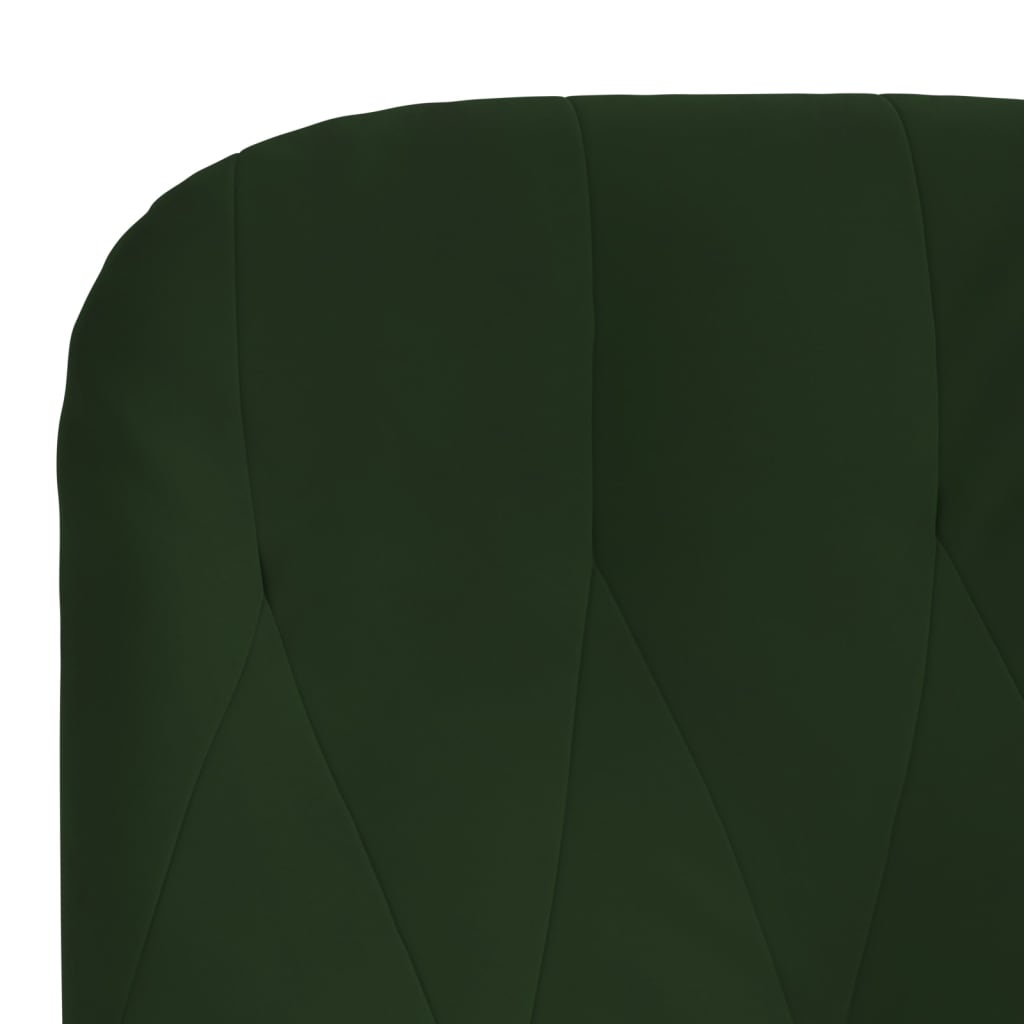 Chaise de relaxation Vert foncé Velours