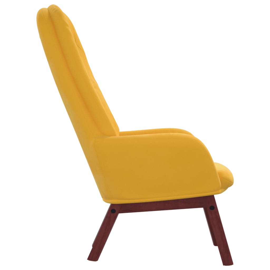 Chaise de relaxation Jaune moutarde Velours