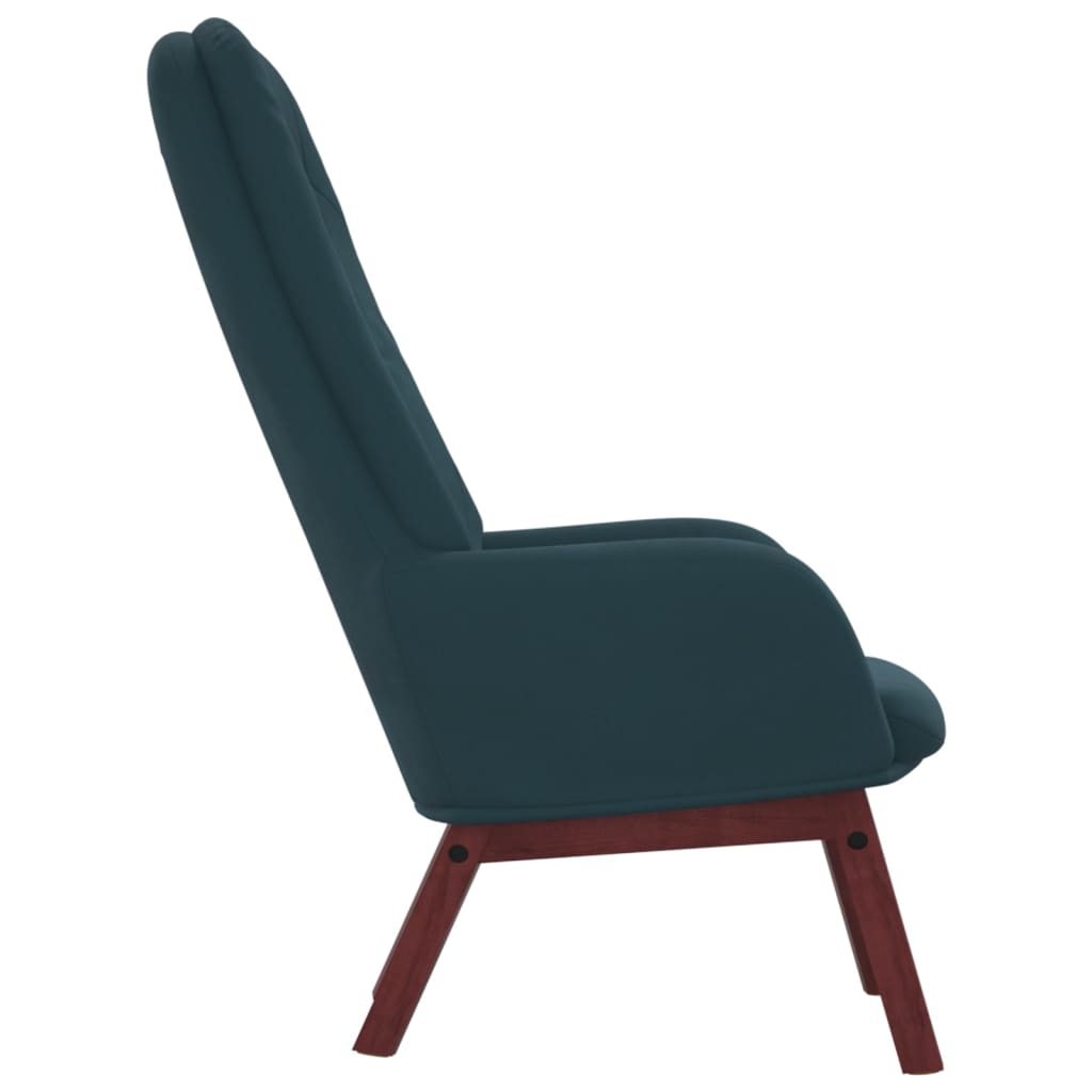 Chaise de relaxation Bleu Velours