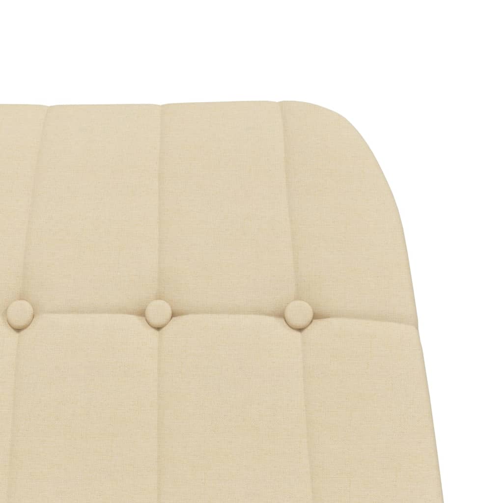 Chaise à bascule Crème Tissu Fauteuils à bascule vidaXL   