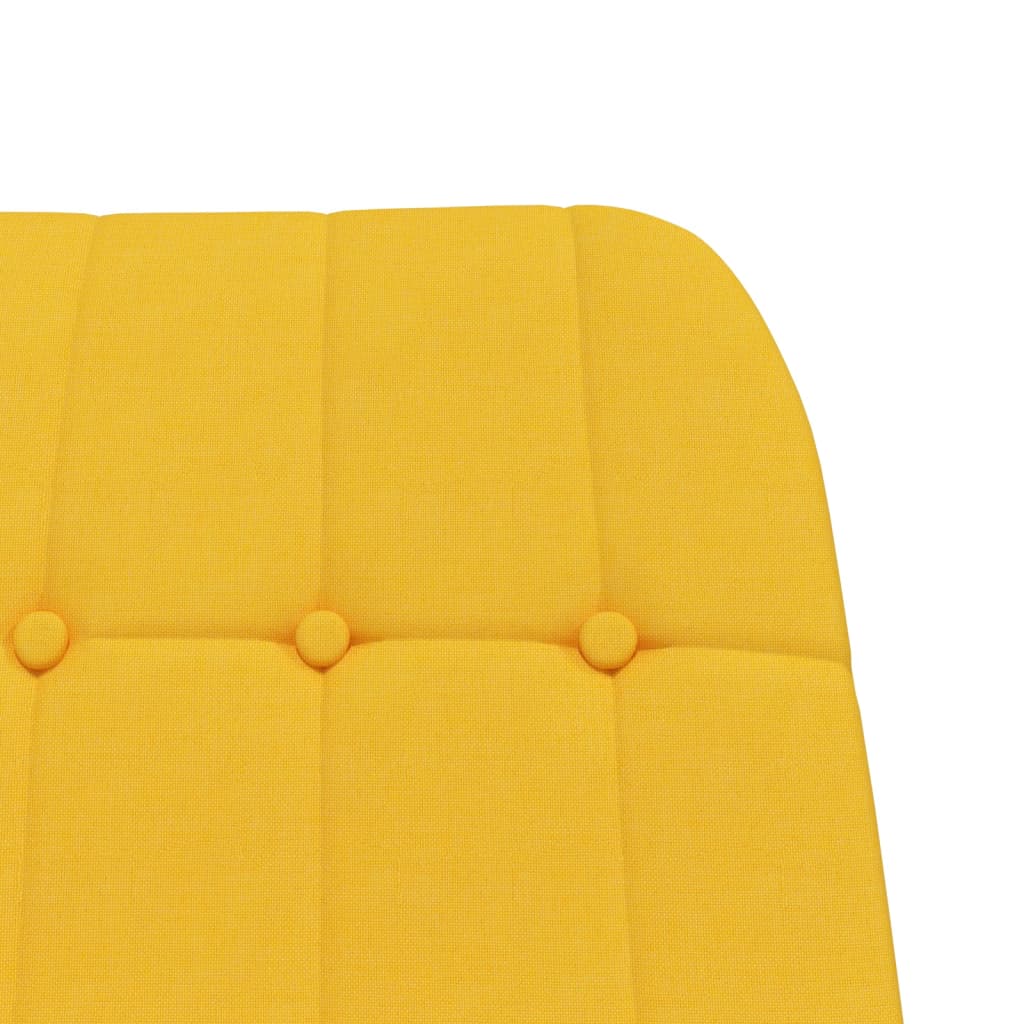 Chaise à bascule Jaune moutarde Tissu Fauteuils à bascule vidaXL   