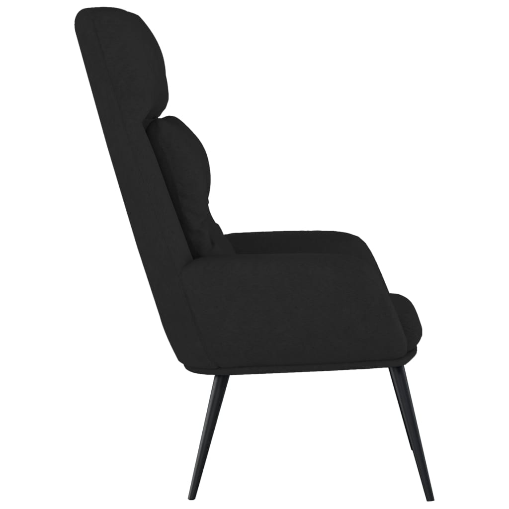 Chaise de relaxation Noir Similicuir daim