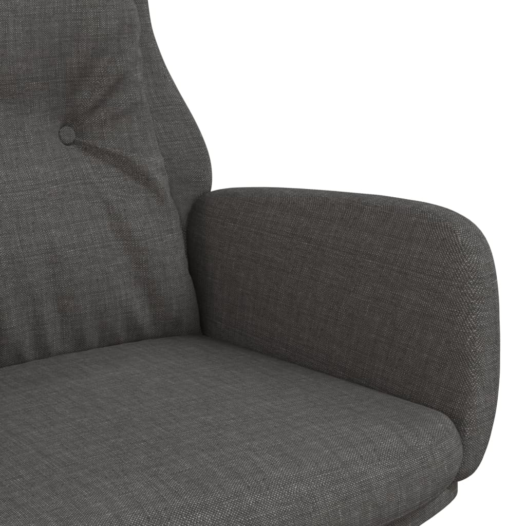 Chaise de relaxation Gris foncé Tissu Fauteuils vidaXL   