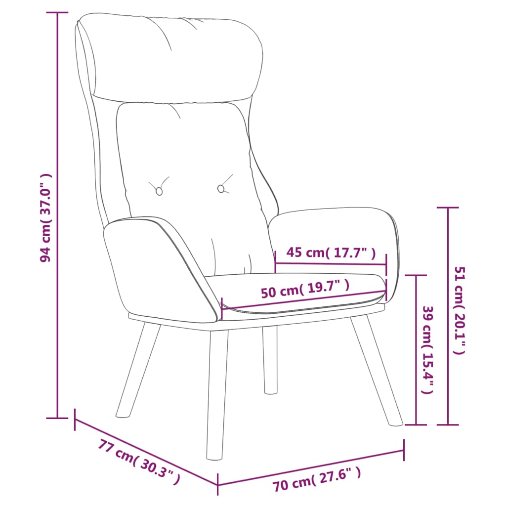 Chaise de relaxation Marron Tissu Fauteuils vidaXL   