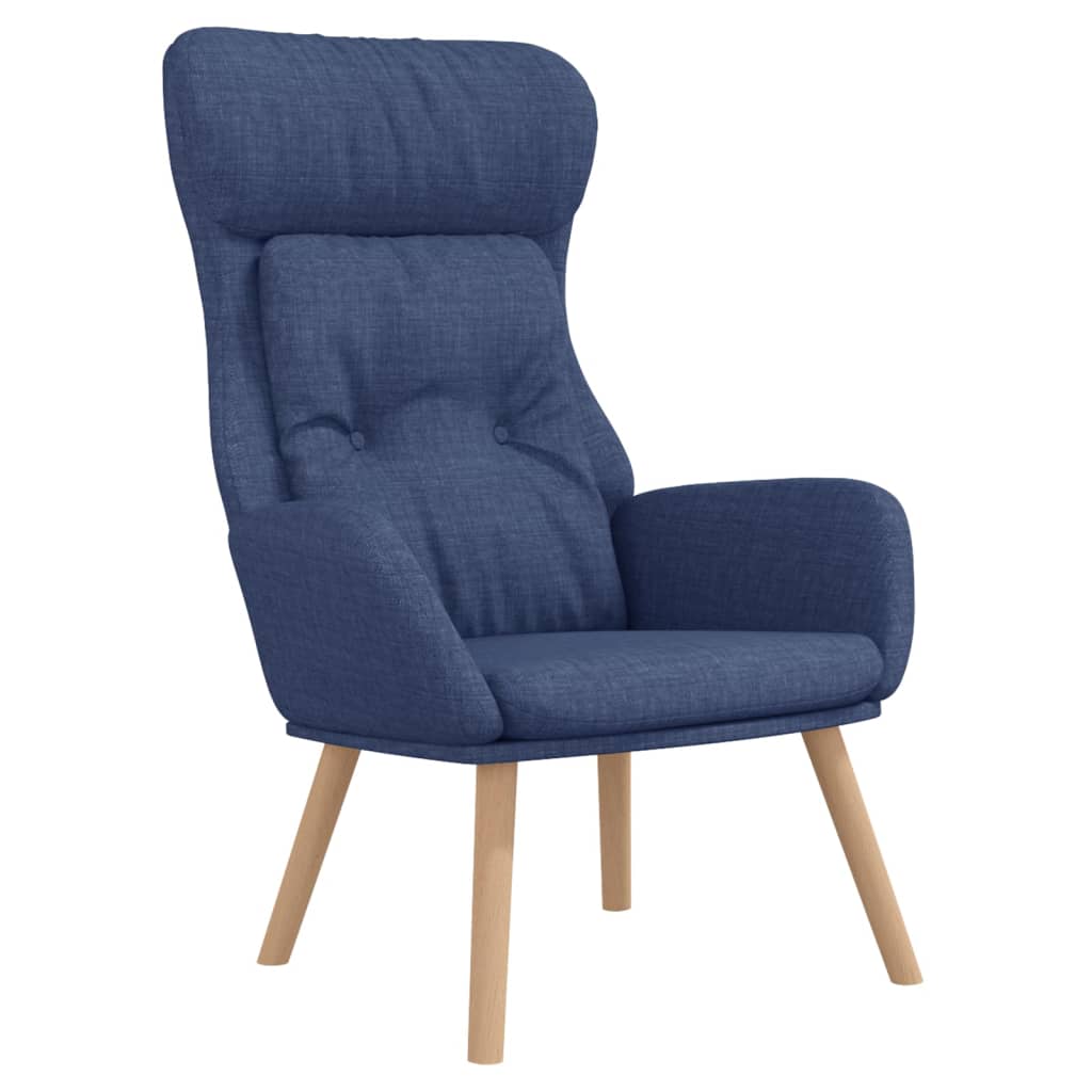 Chaise de relaxation Bleu Tissu Fauteuils vidaXL   