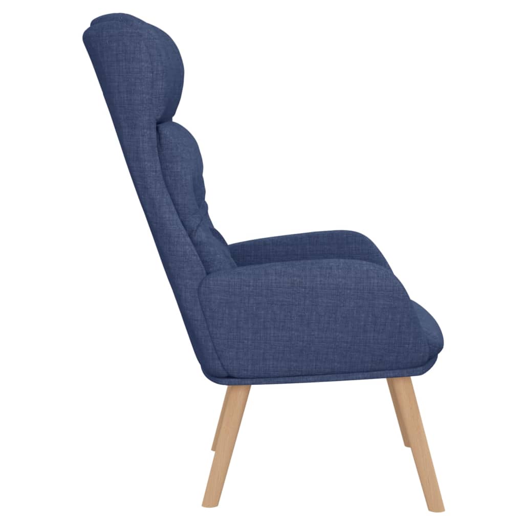 Chaise de relaxation Bleu Tissu Fauteuils vidaXL   