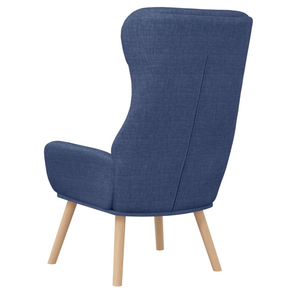 Chaise de relaxation Bleu Tissu Fauteuils vidaXL   